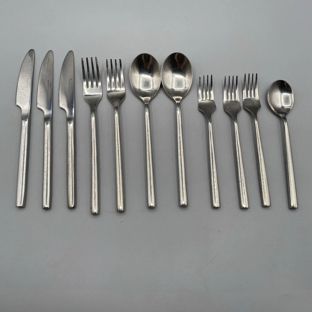 Cuisinox‎ Stainless Flatware Mixed Lot 11pcs Round Solid Handles Forks